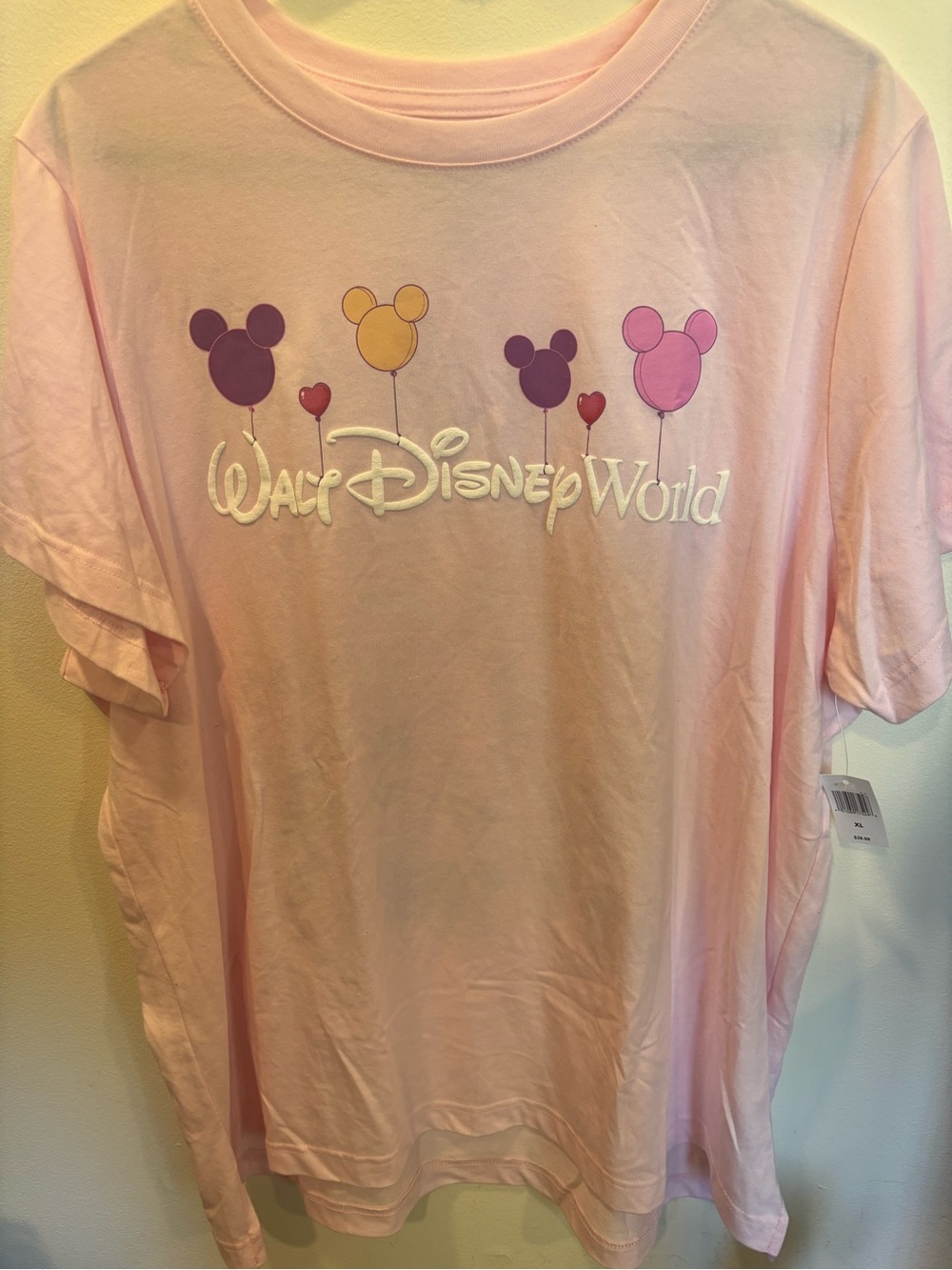Disney Pink Walt Disney World Balloon Graphic Tee